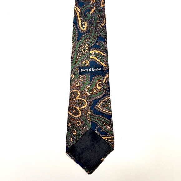Barry of London Vintage Tie Paisley 100% Silk Made in the USA - Picture 5 of 7